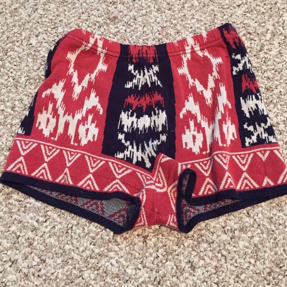 High waisted tribal shorts