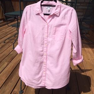 Pink Cotton Button-down from Old Navy