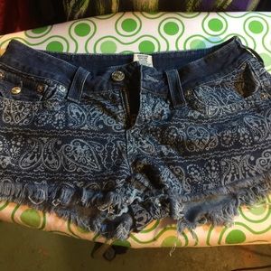 True religions jean shorts