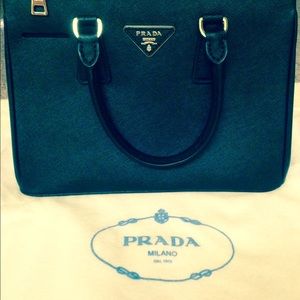 Prada Saffiano lux double zip purse