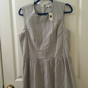 New Seersucker sleeveless dress