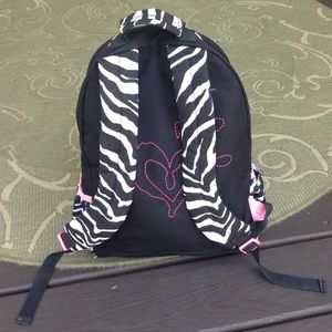 Zebra and skull backpack from justice