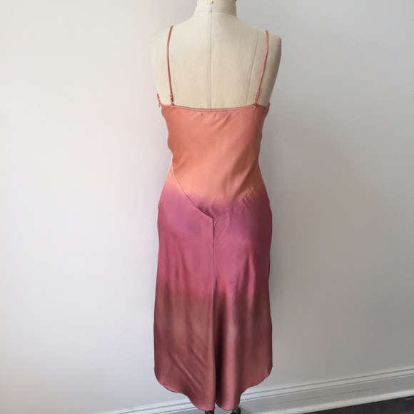 ❌SOLD❌Vintage silk bias-cut ombré slip dress - Picture 3 of 4
