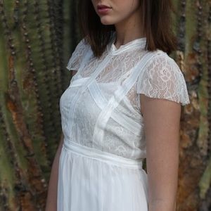 Flowy white lace maxi