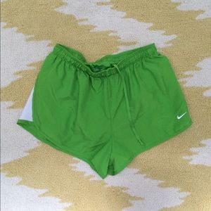 Lime Green Nike Running Shorts