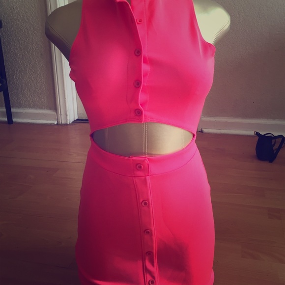 Nasty Gal Hot Pink BodyCon dress Small 1DAY SALE