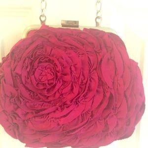 Black House White Market Flower Evening Bag