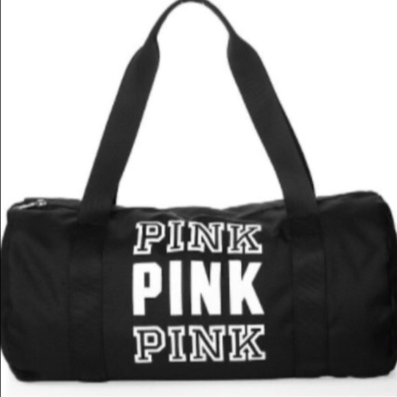 Pink duffle bag