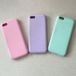 3 Pastel Rubber iPhone 5C Phone Cases🌻
