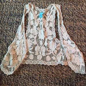 White Lace Vest