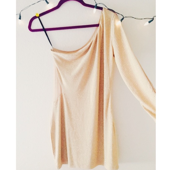 *SOLD Golden Sequin Bodycon Dance Dress - Picture 1 of 4