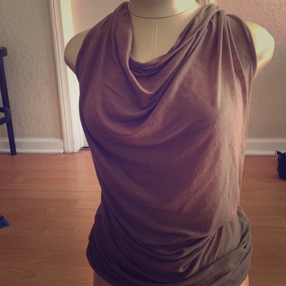 Helmut Lang tank top, light mocha petite s/m