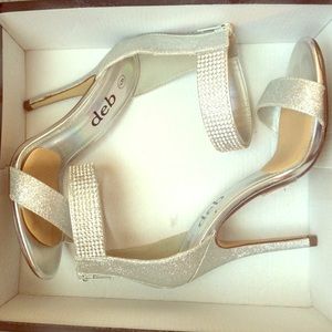 Silver night out heels
