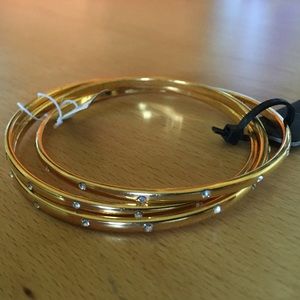 J Crew set of 3 gold bangles