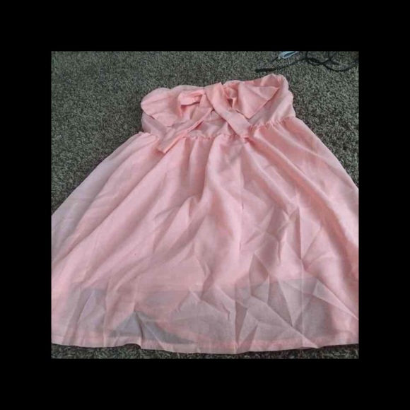 peach summer dress