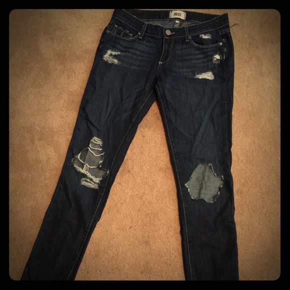 Very distressed Paige jeans!