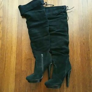 Black over the knee/thigh high boots