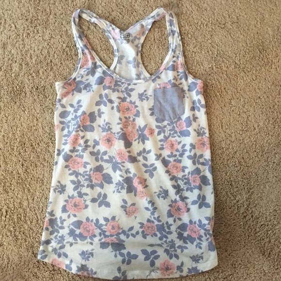 Pacsun Floral Pocket Tanktop