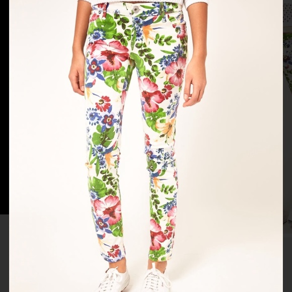 Floral Skinny Jeans - Picture 1 of 4