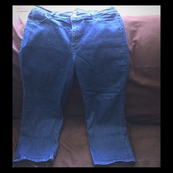 Lee Slender Secret stretch capris dark wash SZ 14