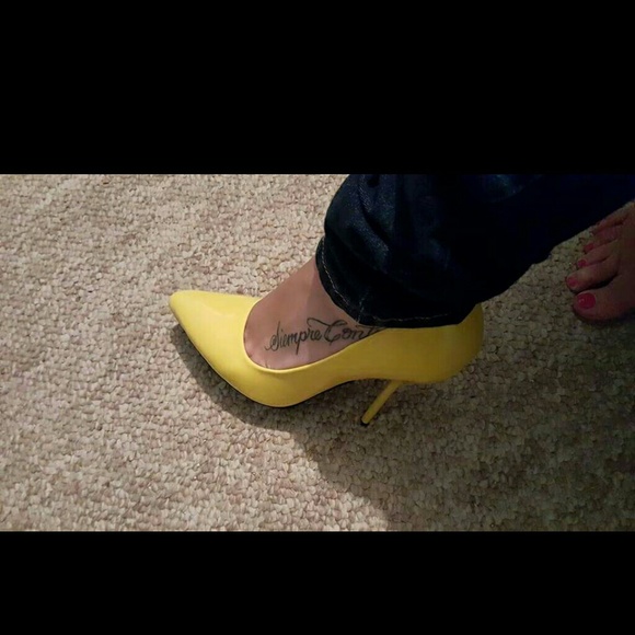 Yellow shoes