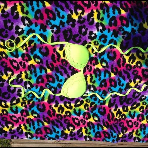 Lime green bikini top