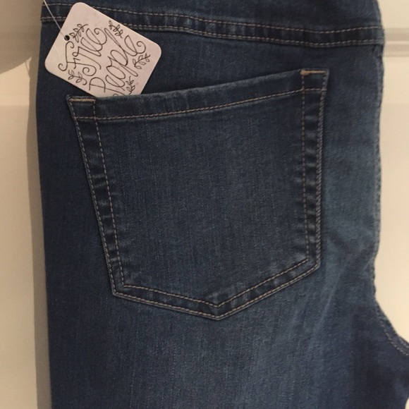 Free people light wash bell bottoms