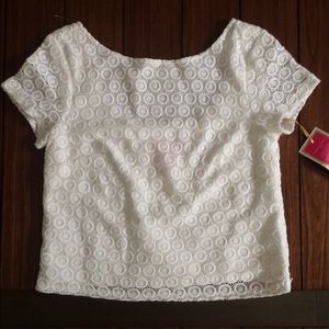 Lilly for Target White Crop Top