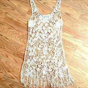 Free People Crochet Fringe Tunic