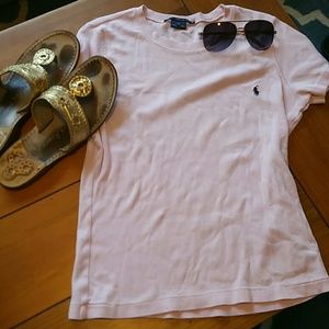 Pink short sleeve Ralph Lauren shirt :)