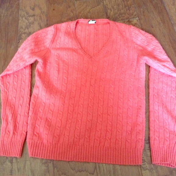 J. Crew coral sweater