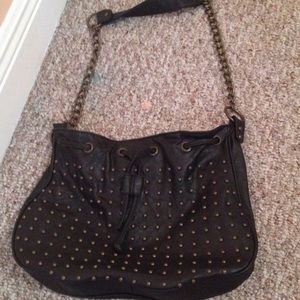 Black stud purse