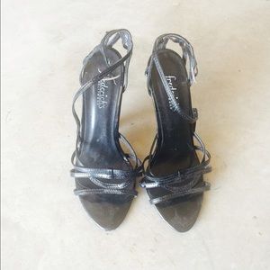 Black strappy stilettos