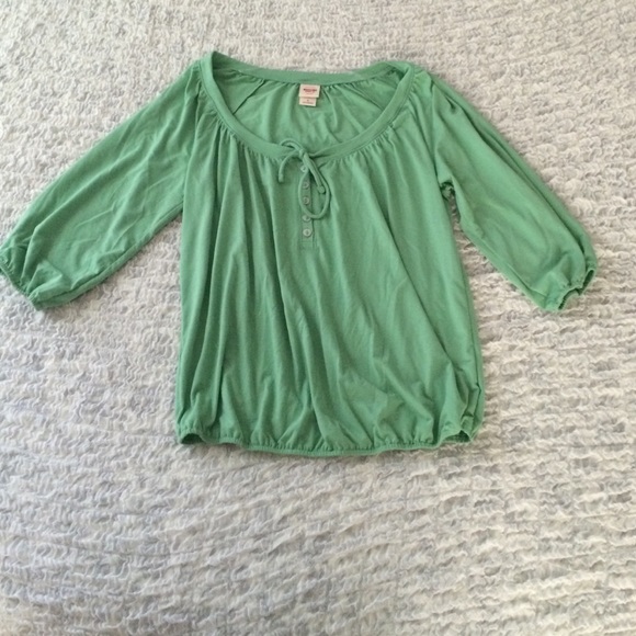 Green sinched top - Picture 1 of 1