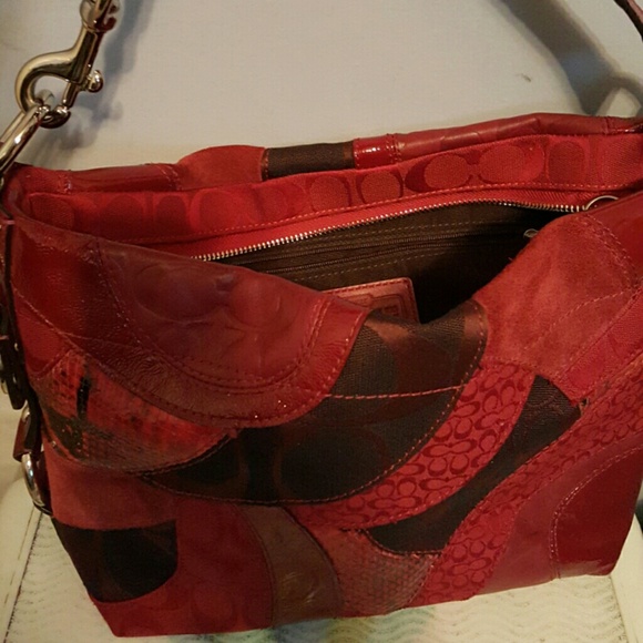 Red coach purse