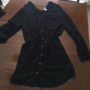 Black shirt dress