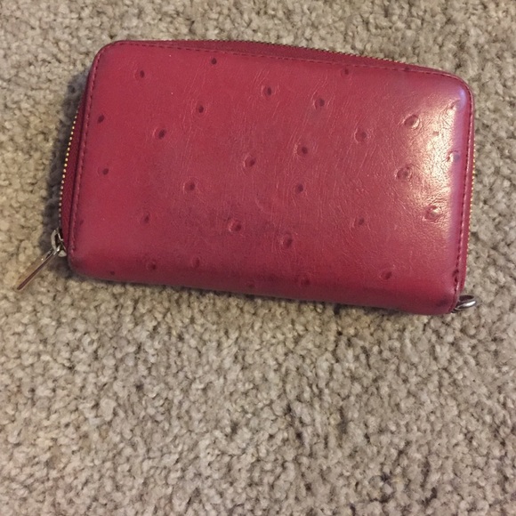 100% authentic Michael Kors red ostrich wallet!❤️ - Picture 2 of 4