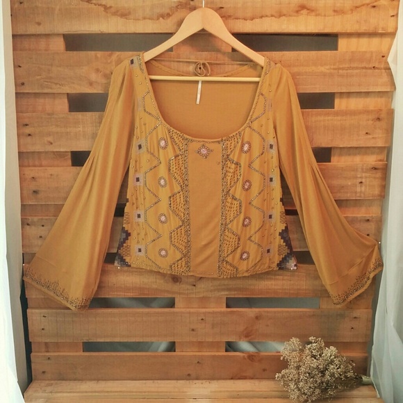 Free People bell sleeved top