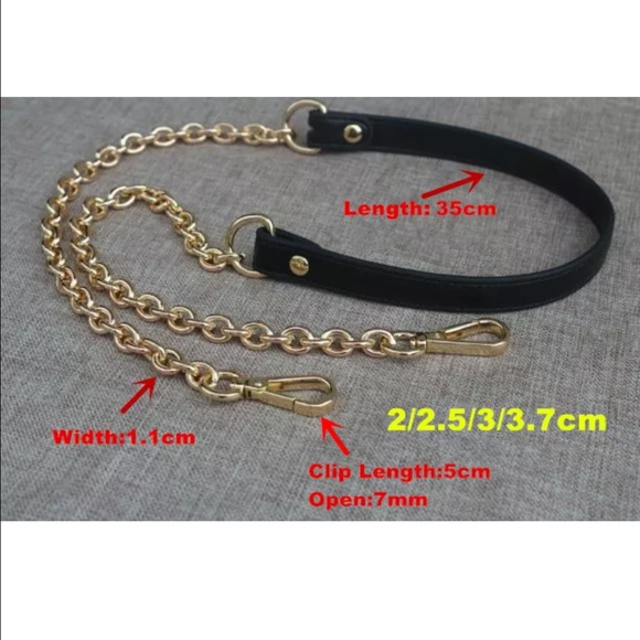 New PU Leather and Gold Chain Replacement Strap