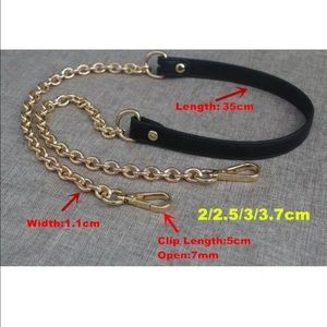 New PU Leather and Gold Chain Replacement Strap