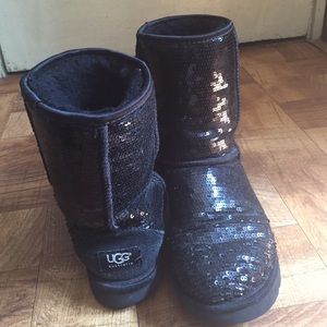 UGG Black Classic Short Sparkle