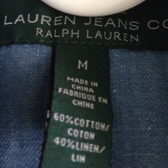 Lauren jeans co. cotton/linen jacket, sz M - Picture 2 of 4