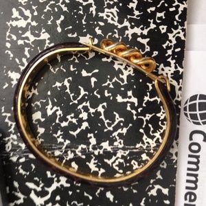 24K Gold Plated/Brown Snakeskin VITA bracelet