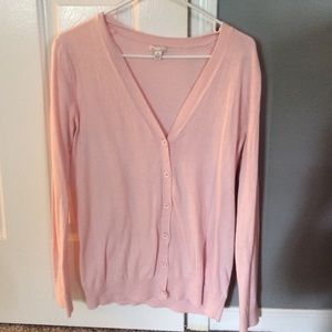 Light pink v neck cardigan