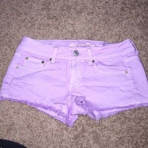 American eagle purple denim shorts size 4