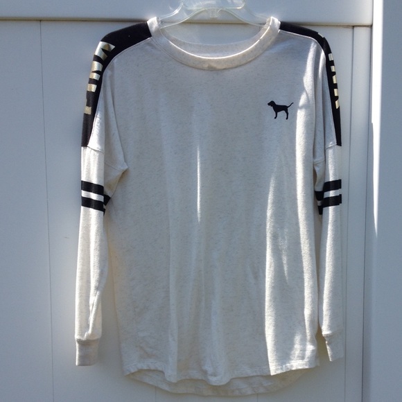 Victoria's Secret longsleeve gold and black shirt