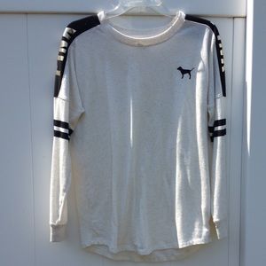 Victoria's Secret longsleeve gold and black shirt