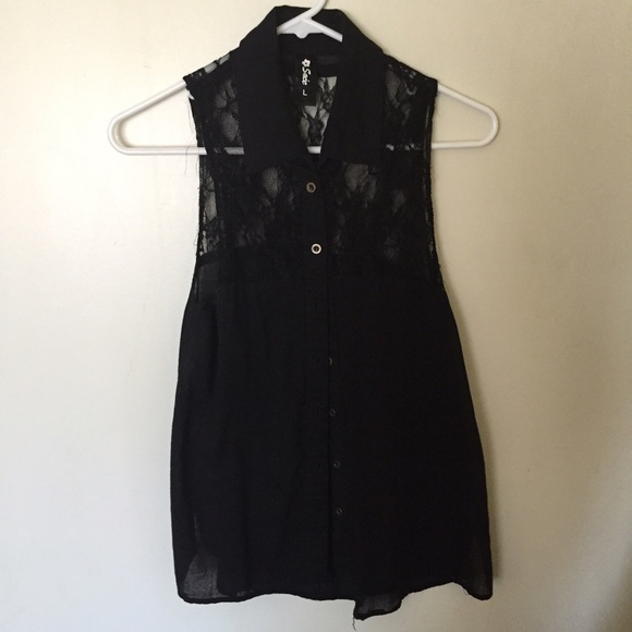 Cute lace button up