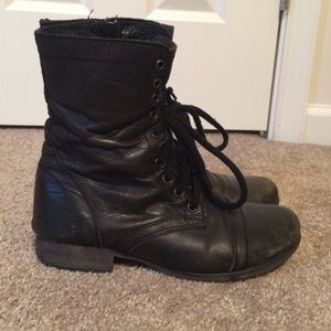 Steve Madden black combat boots