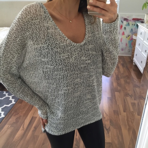 Sold • Black & White Blended Knit Dolman - Picture 3 of 4